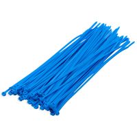 100x stuks kabelbinder / kabelbinders nylon blauw 10 x 0,25 cm   - - thumbnail