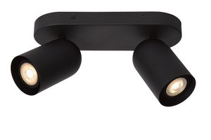 PUNCH Plafondspot 2xGU10 Zwart