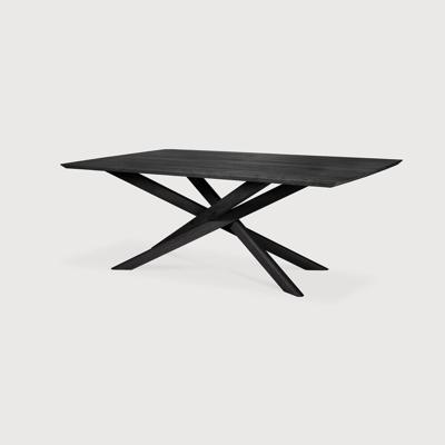 Ethnicraft Eettafel 'Mikado' Gevernist Eikenhout, 240 x 110cm, kleur Zwart