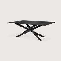Ethnicraft Eettafel 'Mikado' Gevernist Eikenhout, 240 x 110cm, kleur Zwart