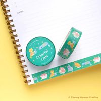 Cheery Human Studios Colorful Cats Washi Tape