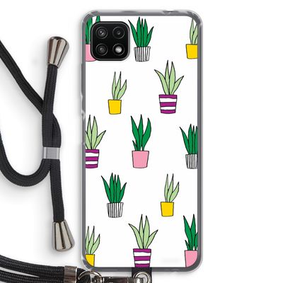 Sanseveria: Samsung Galaxy A22 5G Transparant Hoesje met koord