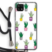Sanseveria: Samsung Galaxy A22 5G Transparant Hoesje met koord