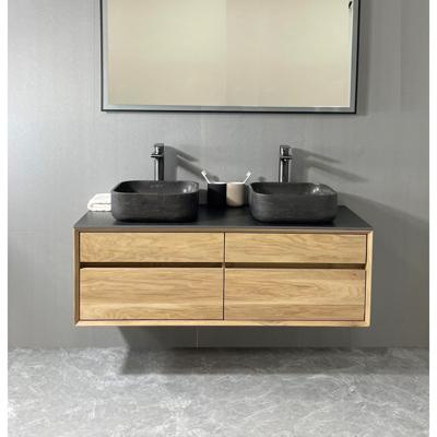 Badmeubel Casajoy Bold Topblad Donkergrijs Onderkast 120 cm 4 Lades Eiken Casajoy