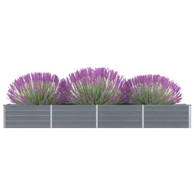Plantenbak verhoogd 320x40x45 cm gegalvaniseerd staal grijs