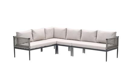 Teramon lounge hoekset 4 delig desert sand zonder tafel