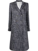 ETRO manteau en tweed à boutons Pegaso - Bleu