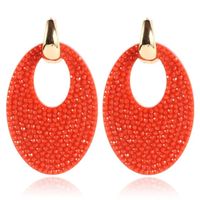 Ovale dames oorbellen Cilla Jewels Rood Goudkleurig