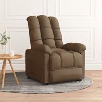 Fauteuil verstelbaar stof bruin Fauteuil verstelbaar stof bruin