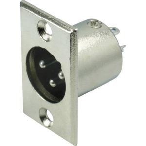 Kash 55001 XLR-connector Flensstekker Aantal polen: 3 Zilver 1 stuk(s)