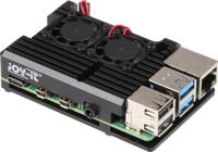 Joy-it Armor Case BLOCK ACTIVE SBC-behuizing Geschikt voor serie: Raspberry Pi® Incl. actieve koeler Zwart