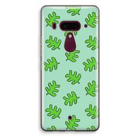 Groene blaadjes: HTC U12+ Transparant Hoesje