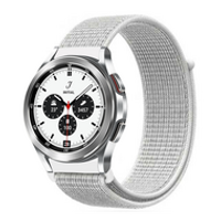 Sport Loop nylon bandje - Wit - Samsung Galaxy Watch 4 Classic - 42mm / 46mm