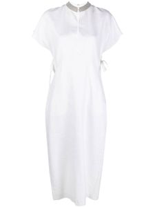 Fabiana Filippi robe mi-longue à ornements de perles - Blanc