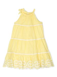 ZIMMERMANN Kids robe à détail de nœud - Jaune