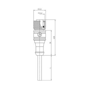 Lutronic 1065 Sensor/actuator connector, geassembleerd M12 Aantal polen: 4 Koppeling, recht 2.00 m 1 stuk(s)