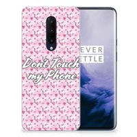 OnePlus 7 Pro Silicone-hoesje Flowers Pink DTMP - thumbnail