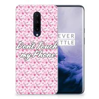 OnePlus 7 Pro Silicone-hoesje Flowers Pink DTMP