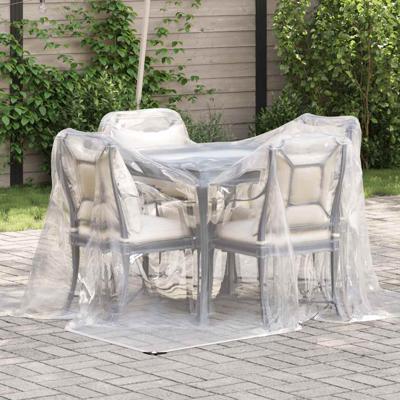 Doorzichtig zeildoek met zeilringen 2x2 m polyethyleen