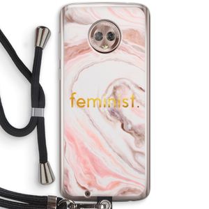 Feminist: Motorola Moto G6 Transparant Hoesje met koord