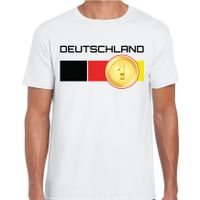 Deutschland / Duitsland landen shirt met gouden medaille en Duitse vlag wit voor heren 2XL  -