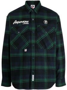 AAPE BY *A BATHING APE® chemise en coton à patch logo - Vert