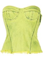 Marques'Almeida haut sans bretelle style corset - Vert