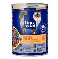 OPTIVITAL Sterile Chunks with turkey in gravy - nat kattenvoer - 415g