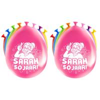 Sarah/50 jaar feest ballonnen - 24x stuks - diverse kleuren - latex - ca 30 cm