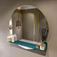 MONDIAZ SPOT spiegel rond 90cm met Spiegelplanchet kleur Smag. MONDIAZ SPOT spiegel rond 90cm met Spiegelplanchet kleur Smag.
