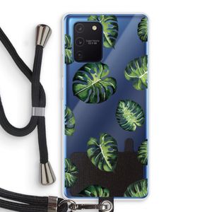 Tropische bladeren: Samsung Galaxy Note 10 Lite Transparant Hoesje met koord