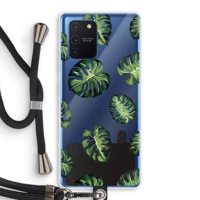 Tropische bladeren: Samsung Galaxy Note 10 Lite Transparant Hoesje met koord