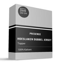 Topper Hoeslaken - Katoen Dubbel Jersey - 160x200 cm - Keuze Uit Meerdere Kleuren - Presence - Dekbed-Discounter.nl