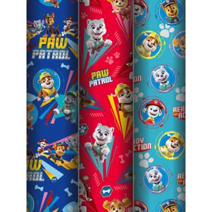 Inpakpapier/cadeaupapier - 6x rollen - feest/verjaardag - 200 x 70 cm - papier - Paw Patrol thema