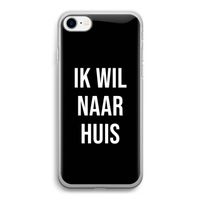 Ik wil naar huis - Zwart: iPhone SE 2020 Transparant Hoesje