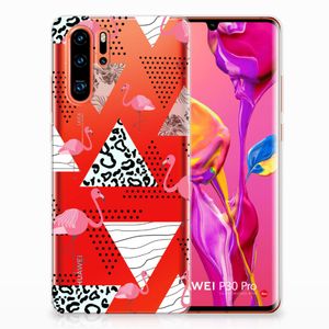 Huawei P30 Pro TPU Hoesje Flamingo Triangle