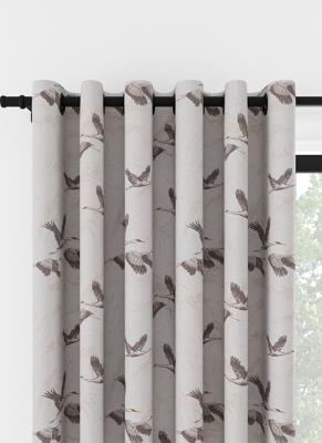 Laura Ashley Animalia Geborduurde Lichtgrijs Ringgordijn