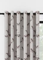 Laura Ashley Animalia Geborduurde Lichtgrijs Ringgordijn