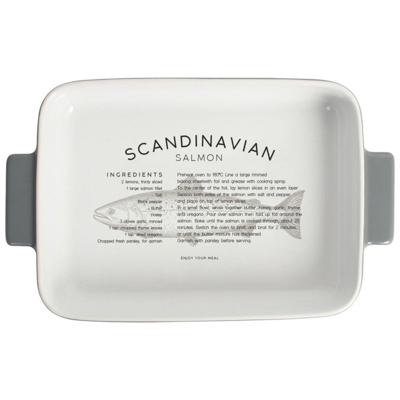 Gusta ovenschaal fade 32x19.9x5.4 cm wit/grijs