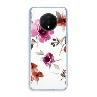 Geschilderde bloemen: OnePlus 7T Transparant Hoesje