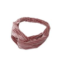 2 PCS Fashion Velvet Wide Cross Knot Headbands Women Elastic Hair Bands(Pink) 2 PCS Fashion Velvet Wide Cross Knot Headbands Women Elastic Hair Bands(Pink)