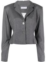 Rowen Rose blazer rayé à épaulettes - Gris