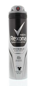 Rexona Deodorant spray men invisible black & white