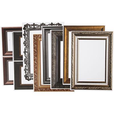 Creativ Company Lijsten, afm 26,2x18,5 cm, metallic kleuren, 16 div vellen/ 1 doos