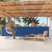 Tuinscherm uittrekbaar 117x600 cm blauw Tuinscherm uittrekbaar 117x600 cm blauw