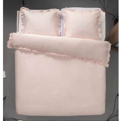 Royal dekbedovertrek Cato effen - roze - 240x200/220 cm - Leen Bakker