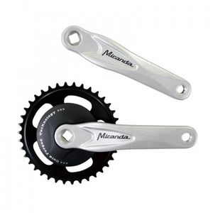 Miranda crankstel Beta 1 met disk 33T 170 mm zilver/zwart