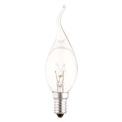 Leen Bakker - Calex Tip Kaarslamp - Helder - E14 - 10W - 55LM - Glas - Transparant - H120 Cm