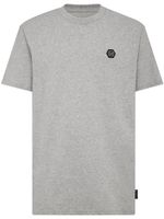 Philipp Plein t-shirt en coton à patch logo - Gris