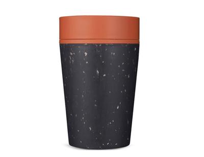 Circular&Co. Koffiebeker - circular cup - zwart/oranje - 227 ml